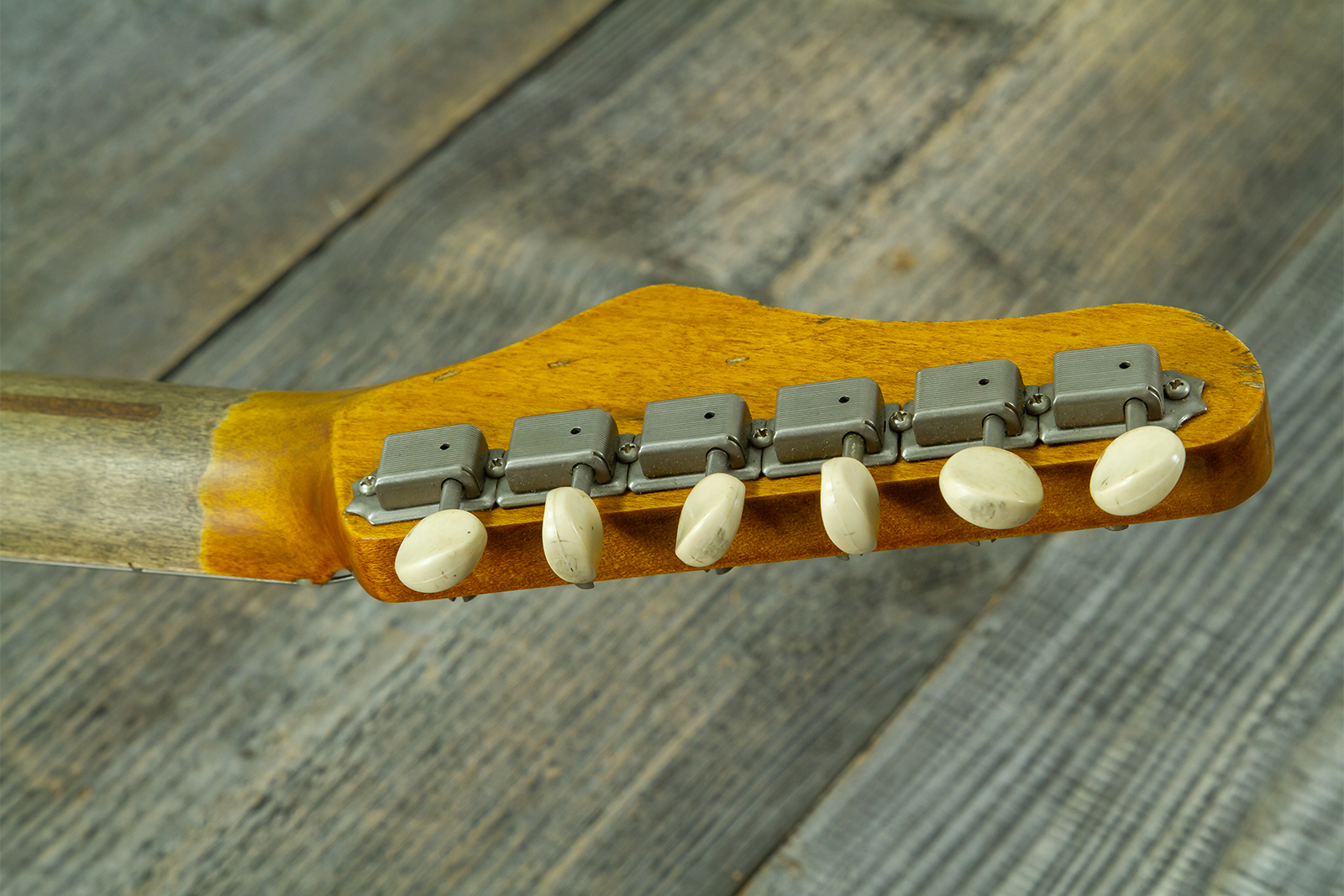 Haar Guitars Trad T Custom 2s Lindy Fralin Mn #43669 - Aged Surf Green - Televorm elektrische gitaar - Variation 13