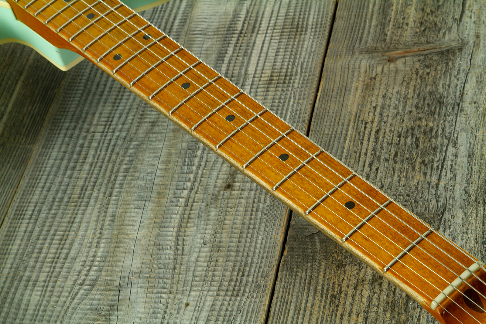 Haar Guitars Trad T Custom 2s Lindy Fralin Mn #43669 - Aged Surf Green - Televorm elektrische gitaar - Variation 5