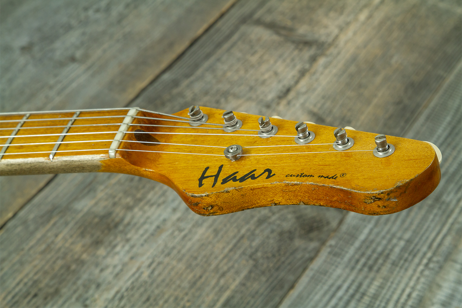 Haar Guitars Trad T Custom 2s Lindy Fralin Mn #43669 - Aged Surf Green - Televorm elektrische gitaar - Variation 6