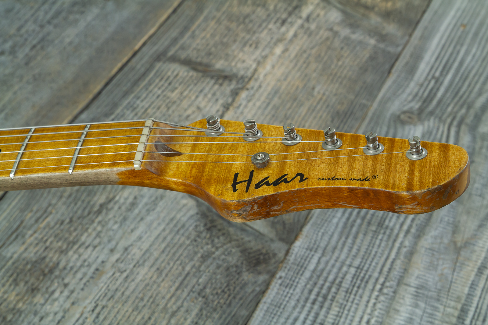 Haar Guitars Trad T Custom 2s P90 Lindy Fralin Mn Ht #43488 - Orange See Through - Televorm elektrische gitaar - Variation 9