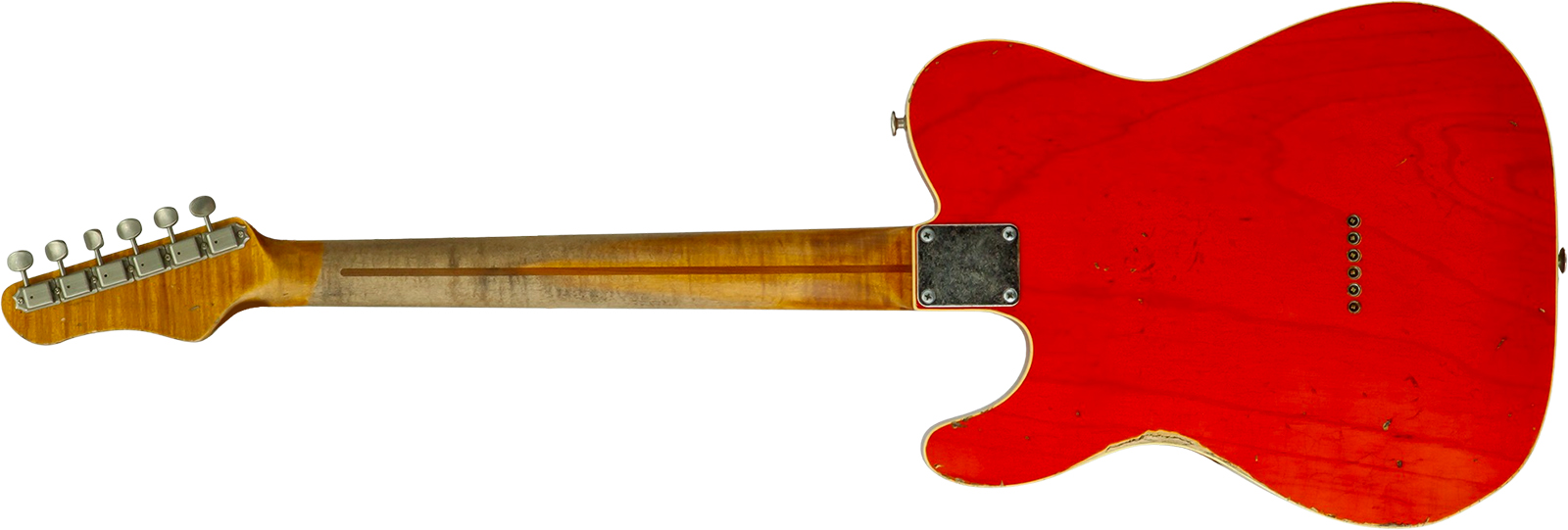 Haar Guitars Trad T Custom 2s P90 Lindy Fralin Mn Ht #43488 - Orange See Through - Televorm elektrische gitaar - Variation 2