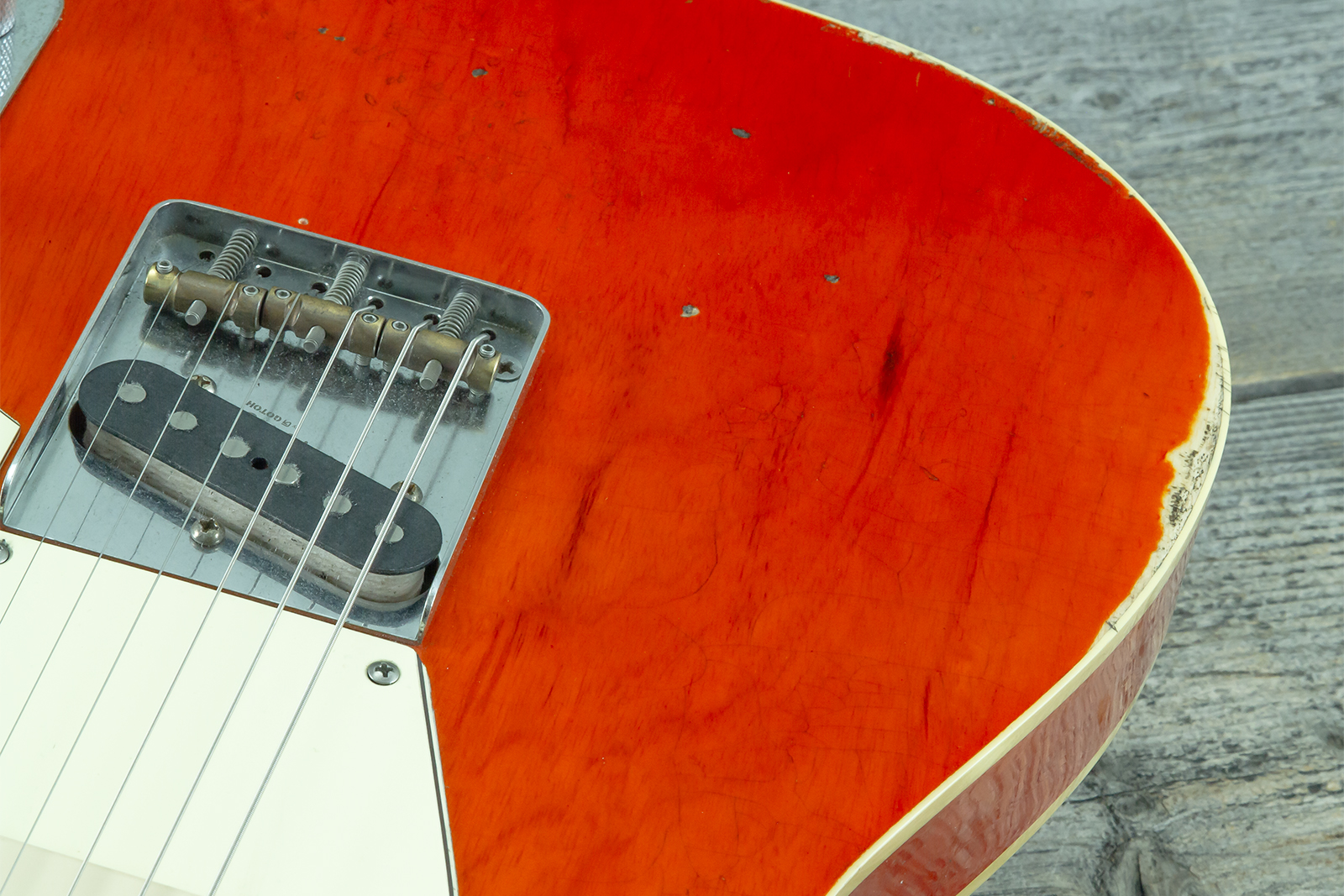 Haar Guitars Trad T Custom 2s P90 Lindy Fralin Mn Ht #43488 - Orange See Through - Televorm elektrische gitaar - Variation 5
