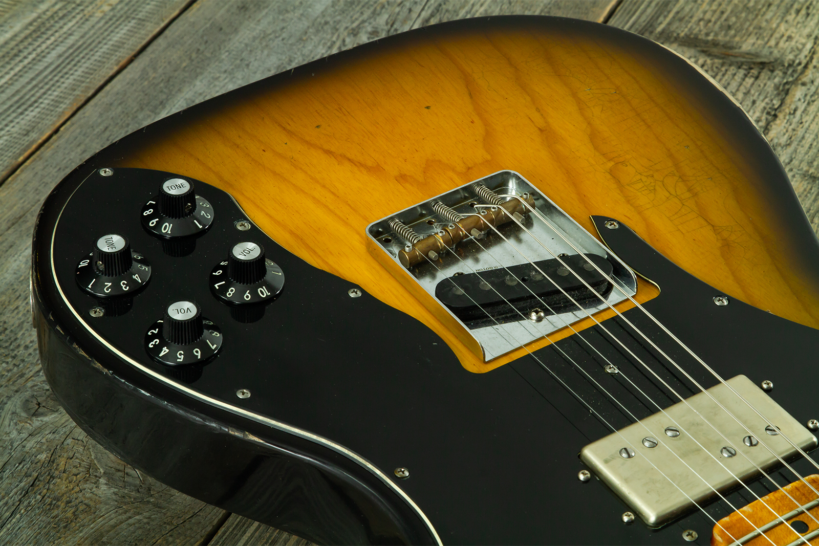 Haar Guitars Trad T Hs Brandon / Kloppmann Ht Mn #43591 - Aged 2 Tone Sunburst - Televorm elektrische gitaar - Variation 4
