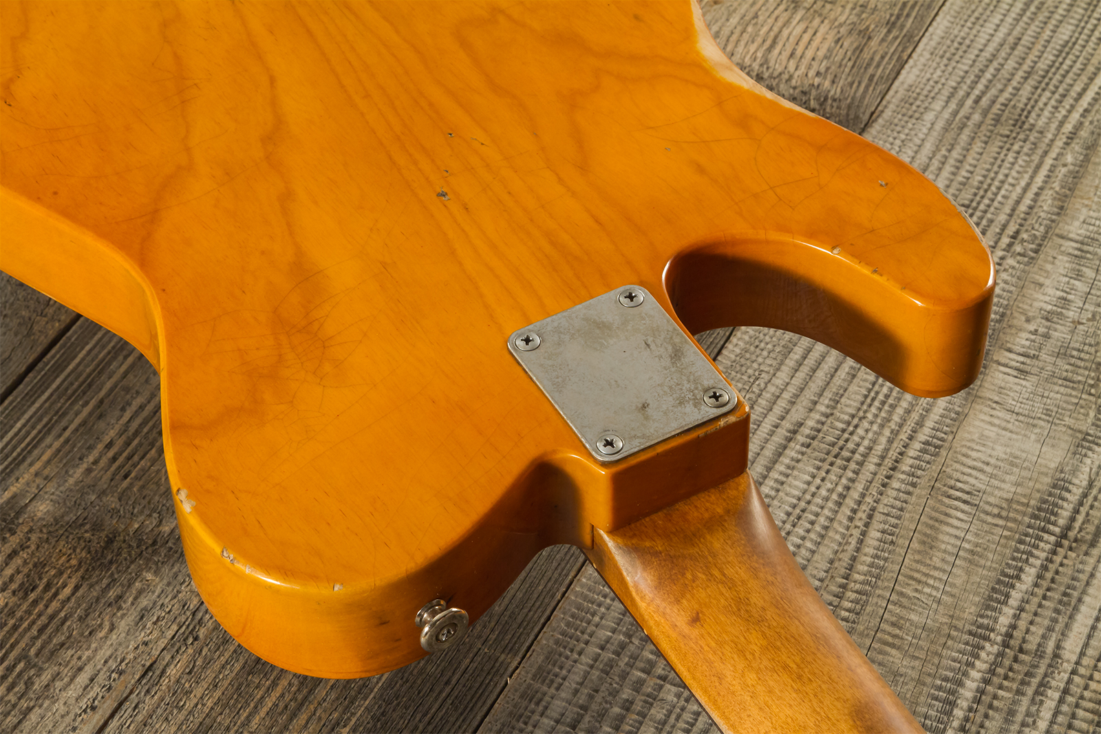 Haar Guitars Trad T Thinline 2s Lindy Fralin Ht Rw #42269 - Aged Orange Antique - Televorm elektrische gitaar - Variation 10