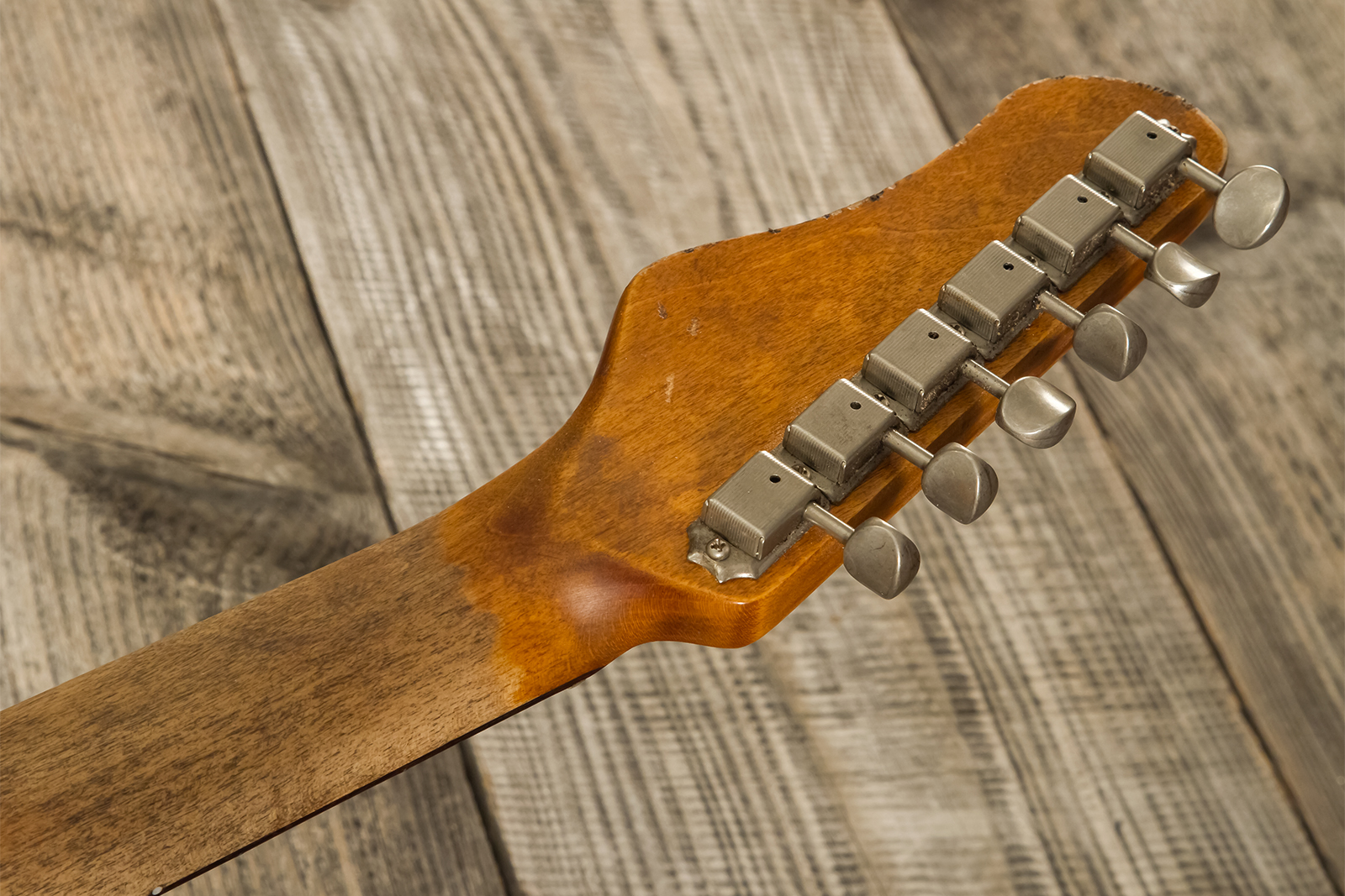 Haar Guitars Trad T Thinline 2s Lindy Fralin Ht Rw #42269 - Aged Orange Antique - Televorm elektrische gitaar - Variation 12