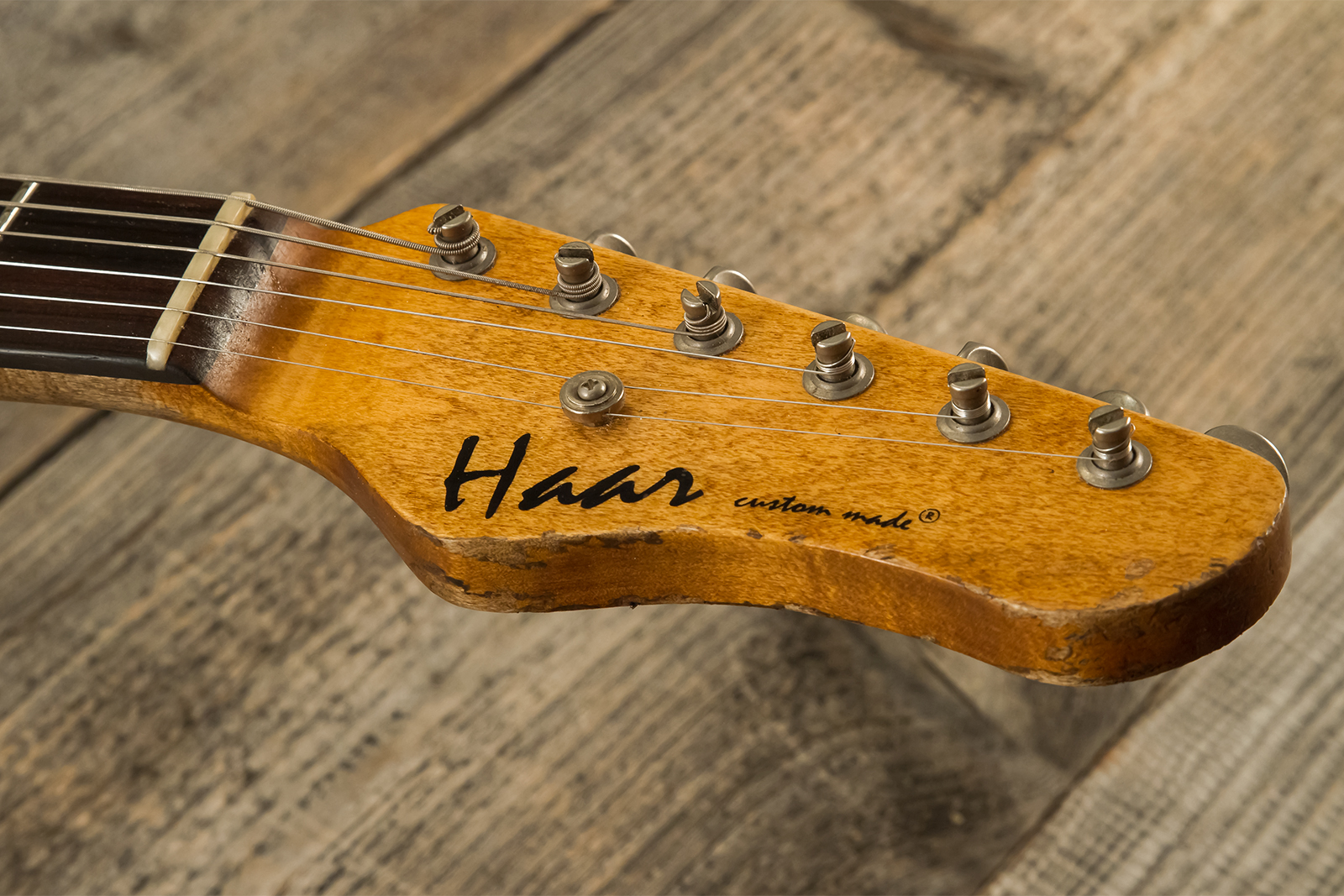 Haar Guitars Trad T Thinline 2s Lindy Fralin Ht Rw #42269 - Aged Orange Antique - Televorm elektrische gitaar - Variation 7