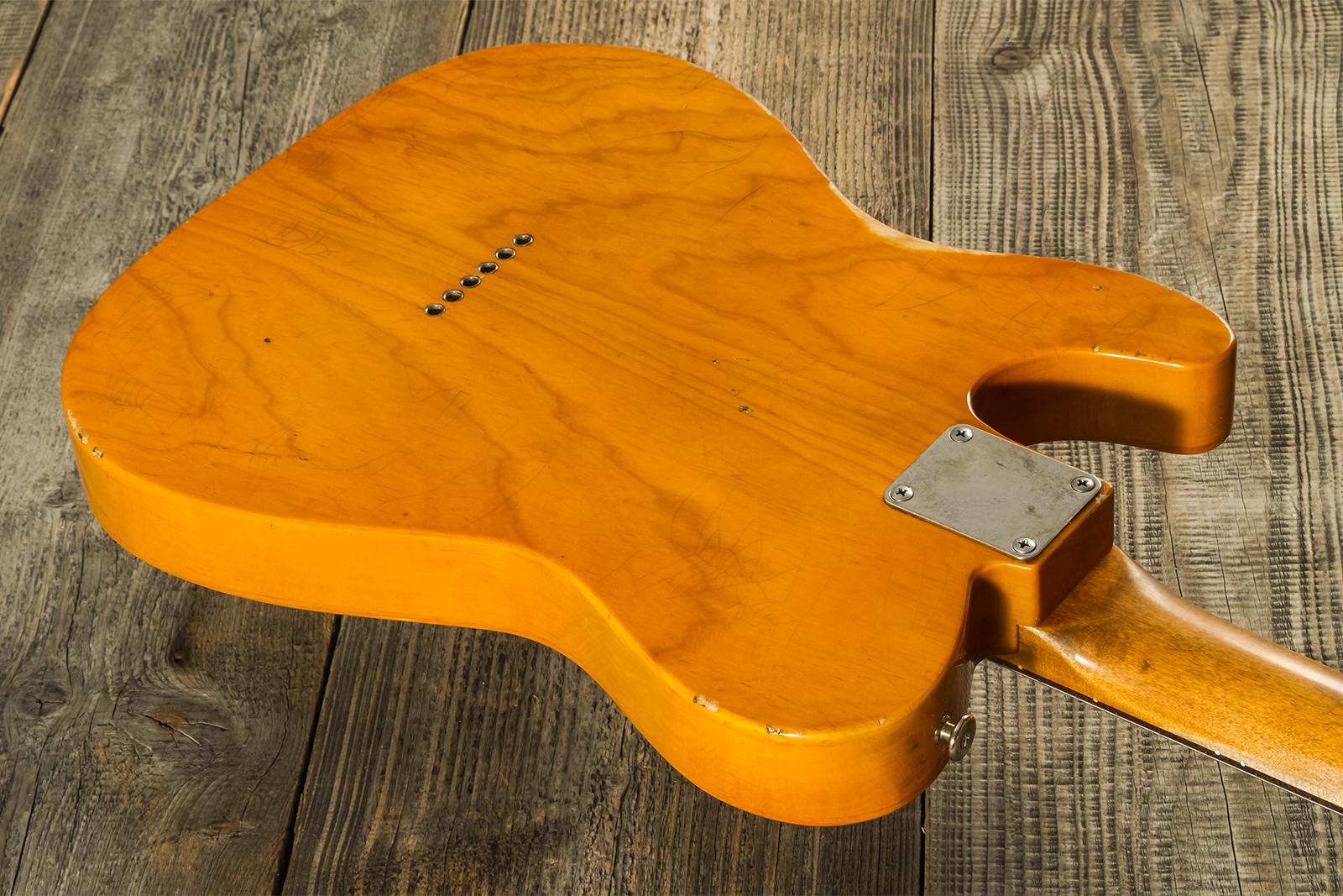 Haar Guitars Trad T Thinline 2s Lindy Fralin Ht Rw #42269 - Aged Orange Antique - Televorm elektrische gitaar - Variation 8