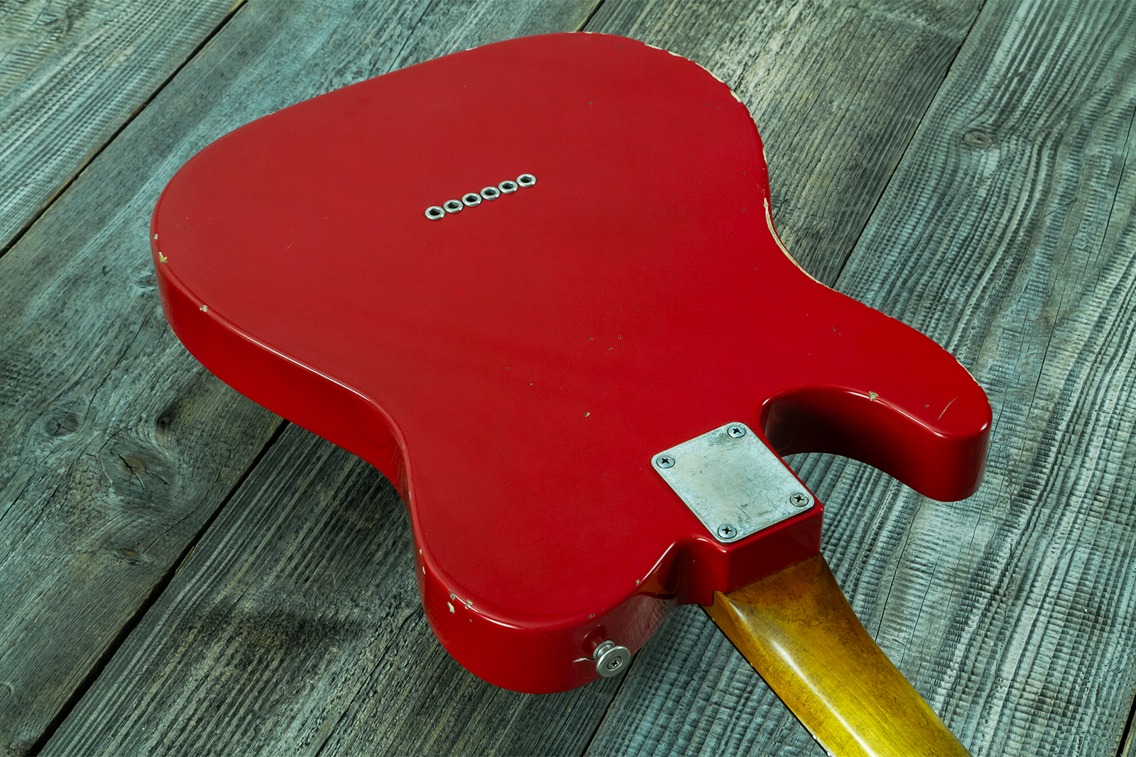 Haar Guitars Trad T Thinline 2s Lindy Fralin Rw #43661 - Aged Old Red - Televorm elektrische gitaar - Variation 9