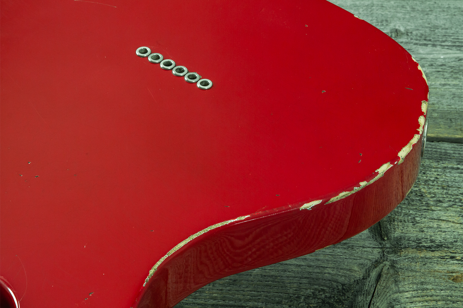Haar Guitars Trad T Thinline 2s Lindy Fralin Rw #43661 - Aged Old Red - Televorm elektrische gitaar - Variation 10