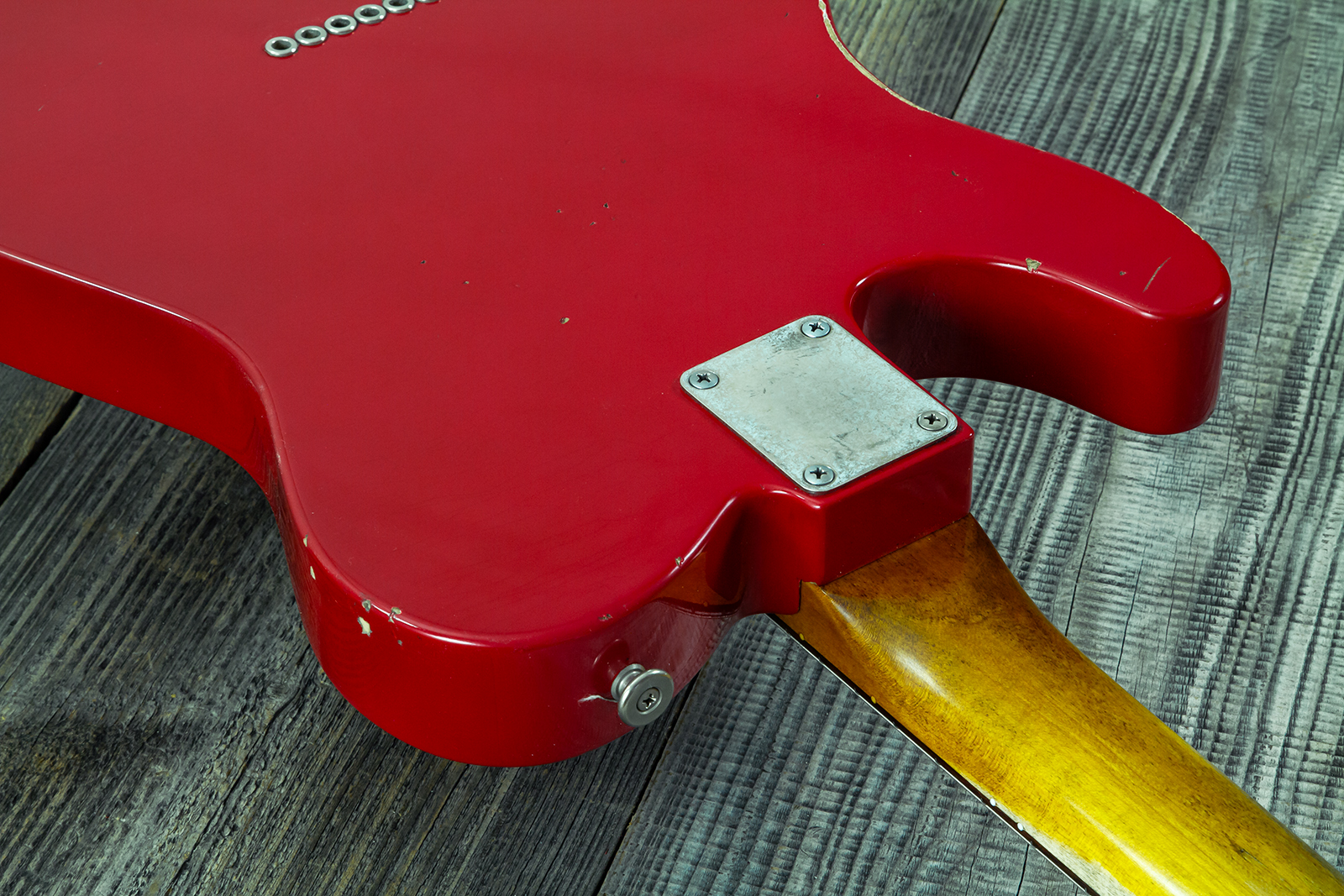 Haar Guitars Trad T Thinline 2s Lindy Fralin Rw #43661 - Aged Old Red - Televorm elektrische gitaar - Variation 11