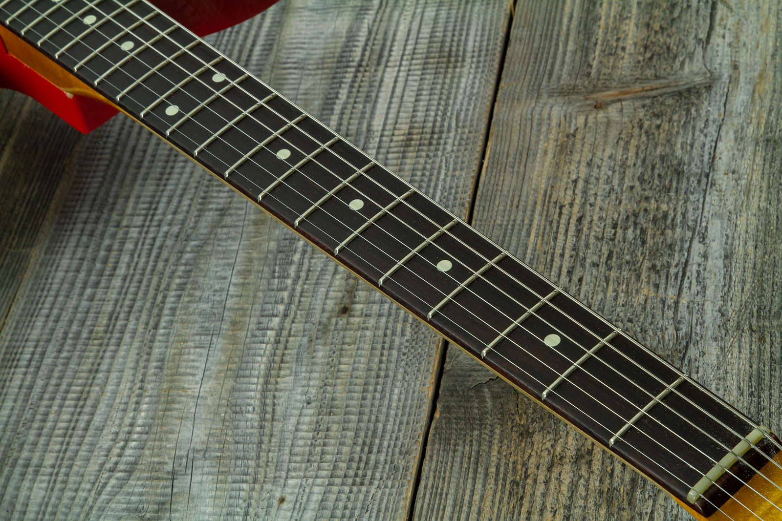 Haar Guitars Trad T Thinline 2s Lindy Fralin Rw #43661 - Aged Old Red - Televorm elektrische gitaar - Variation 7