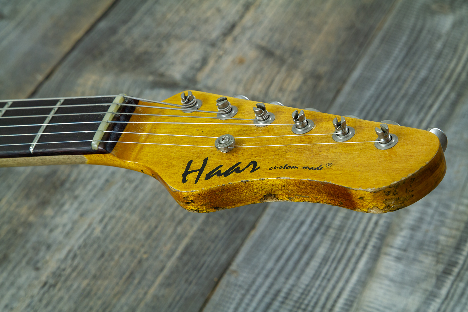 Haar Guitars Trad T Thinline 2s Lindy Fralin Rw #43661 - Aged Old Red - Televorm elektrische gitaar - Variation 8