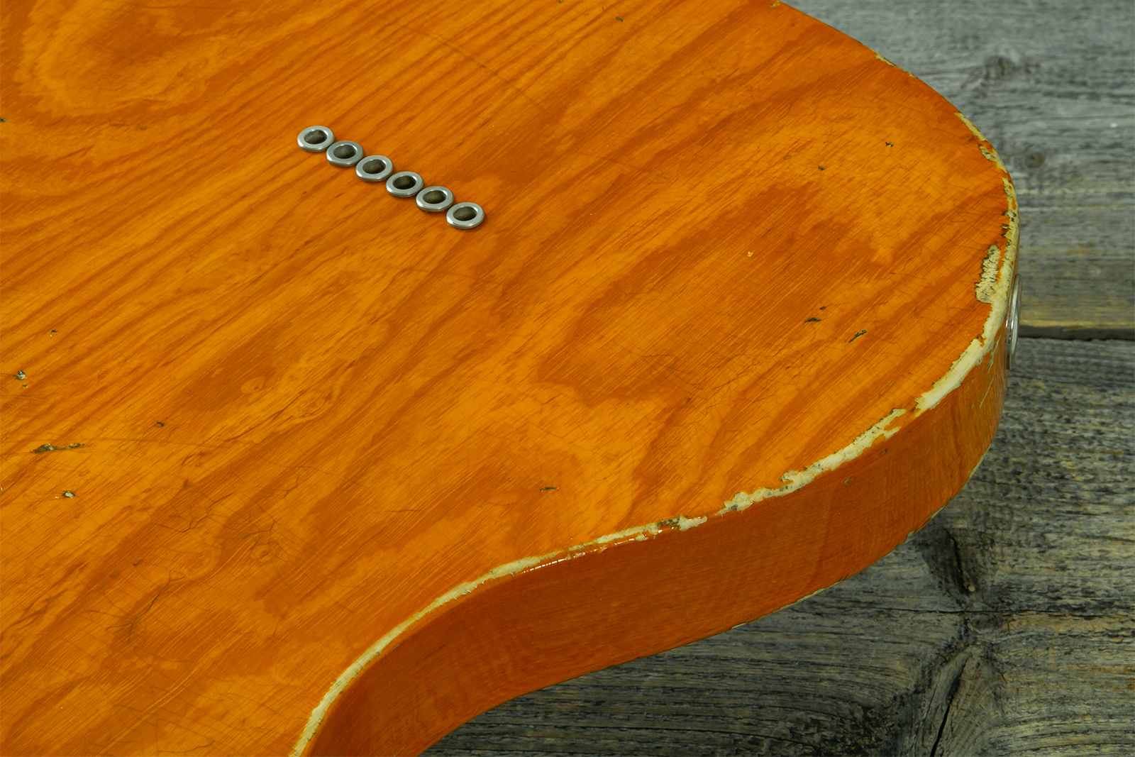 Haar Guitars Trad T Thinline 2s Lindy Fralin Rw #43673 - Aged Orange See Through - Televorm elektrische gitaar - Variation 10