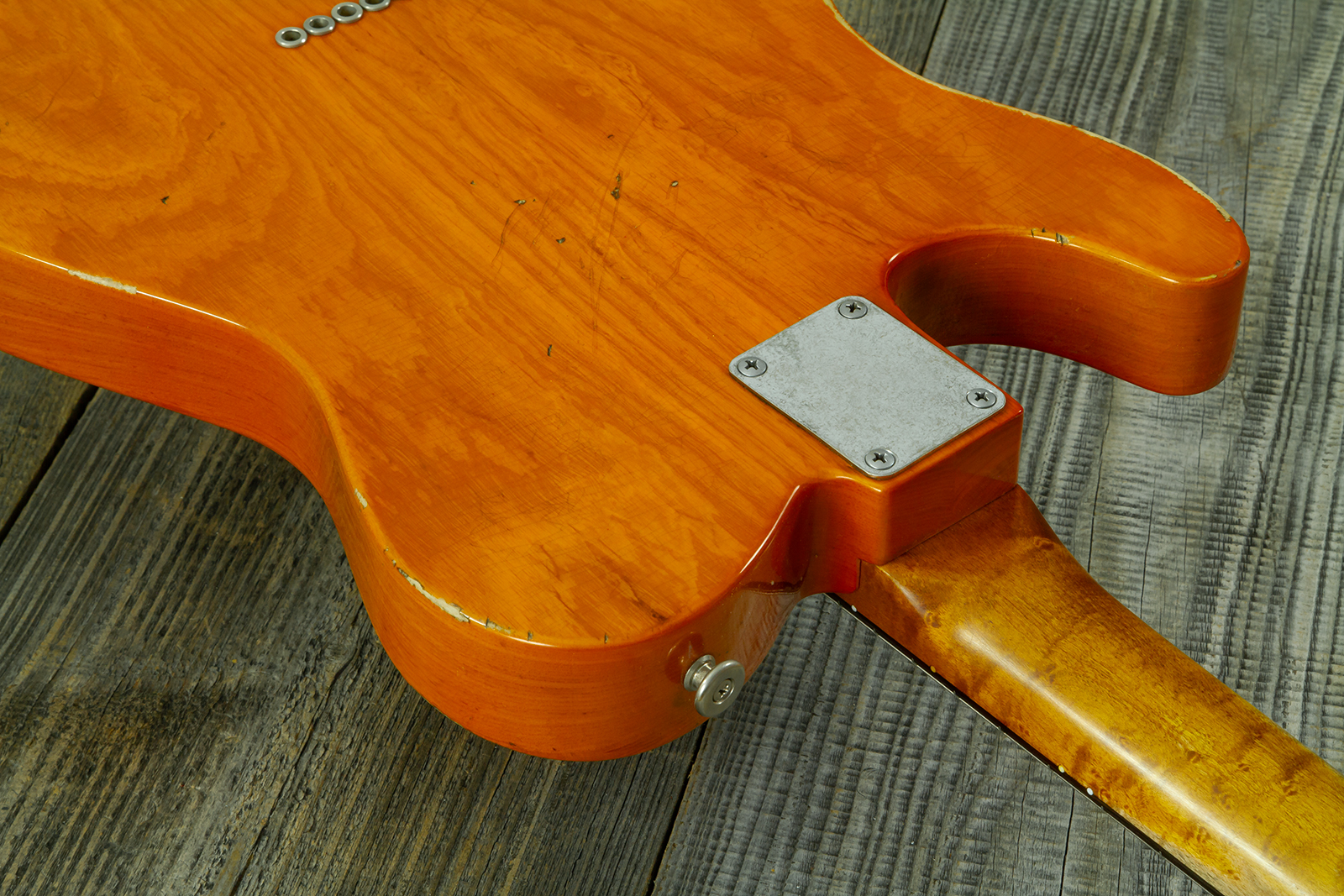 Haar Guitars Trad T Thinline 2s Lindy Fralin Rw #43673 - Aged Orange See Through - Televorm elektrische gitaar - Variation 11