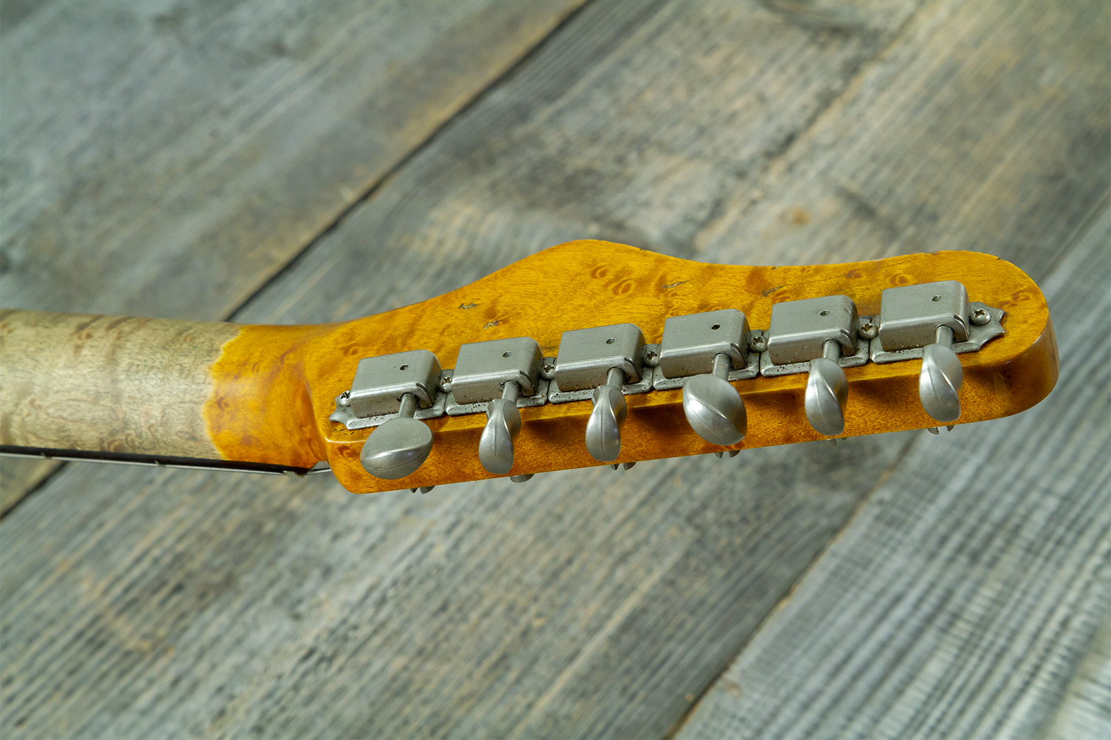 Haar Guitars Trad T Thinline 2s Lindy Fralin Rw #43673 - Aged Orange See Through - Televorm elektrische gitaar - Variation 13