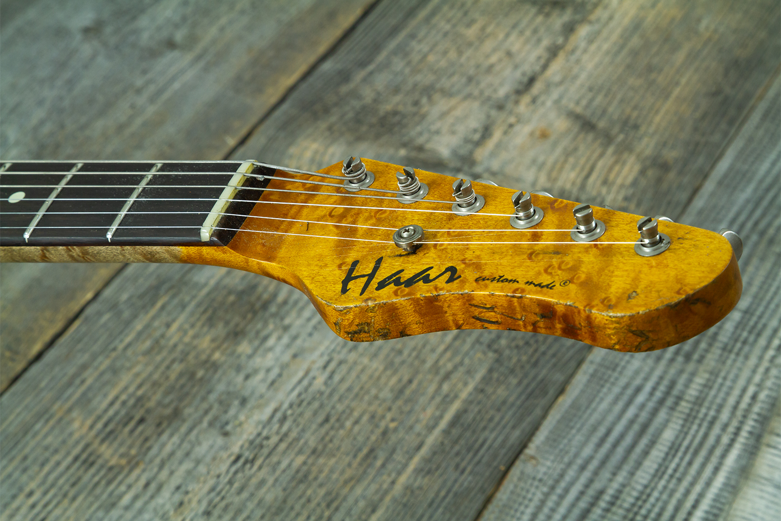 Haar Guitars Trad T Thinline 2s Lindy Fralin Rw #43673 - Aged Orange See Through - Televorm elektrische gitaar - Variation 7