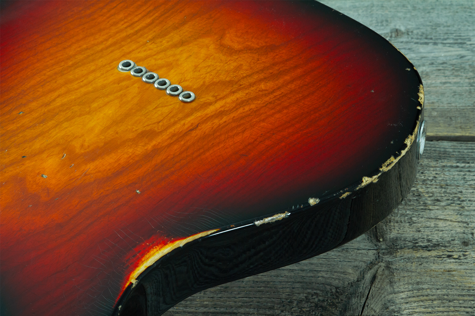 Haar Guitars Trad T Thinline 2s P90 Lindy Fralin Rw #43668 - Aged 3 Tone Sunburst - Televorm elektrische gitaar - Variation 9