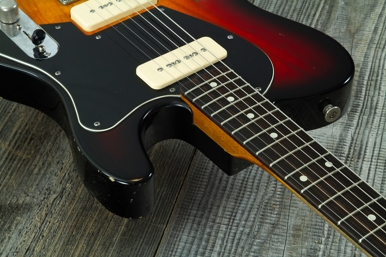 Haar Guitars Trad T Thinline 2s P90 Lindy Fralin Rw #43668 - Aged 3 Tone Sunburst - Televorm elektrische gitaar - Variation 5