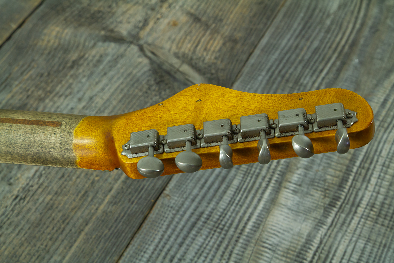 Haar Guitars Trad T Thinline Sh Tv Jones / Lindy Fralin Mn #43674 - Aged Orange See Through - Televorm elektrische gitaar - Variation 12