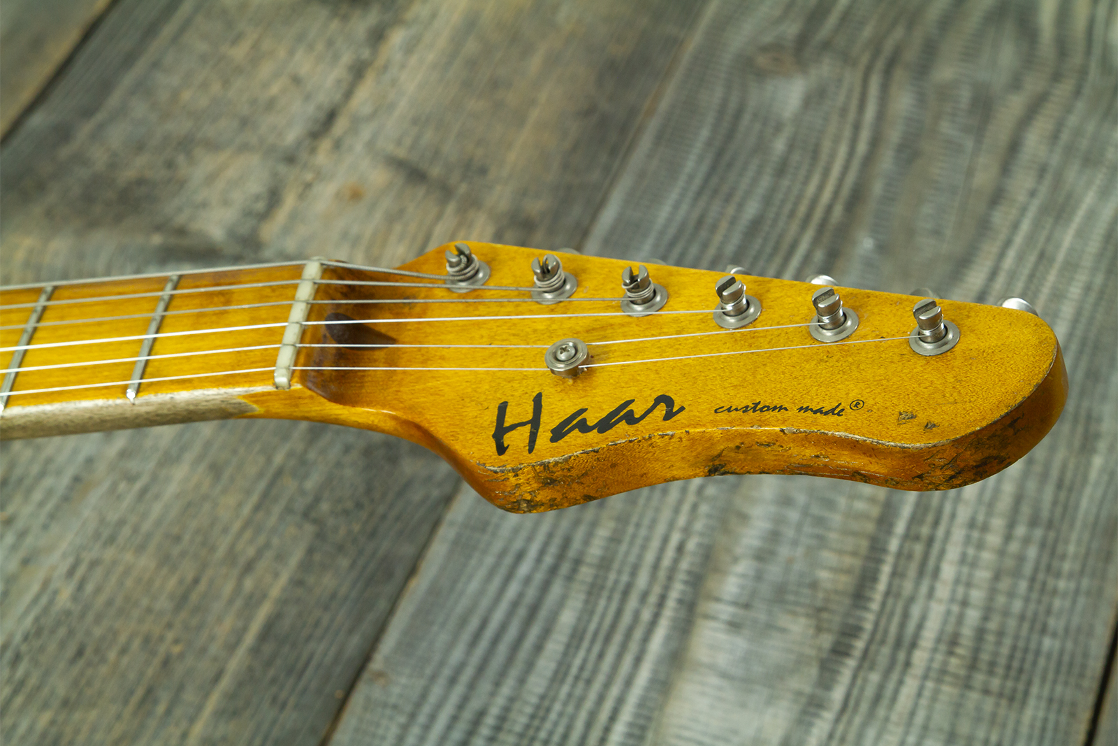Haar Guitars Trad T Thinline Sh Tv Jones / Lindy Fralin Mn #43674 - Aged Orange See Through - Televorm elektrische gitaar - Variation 7