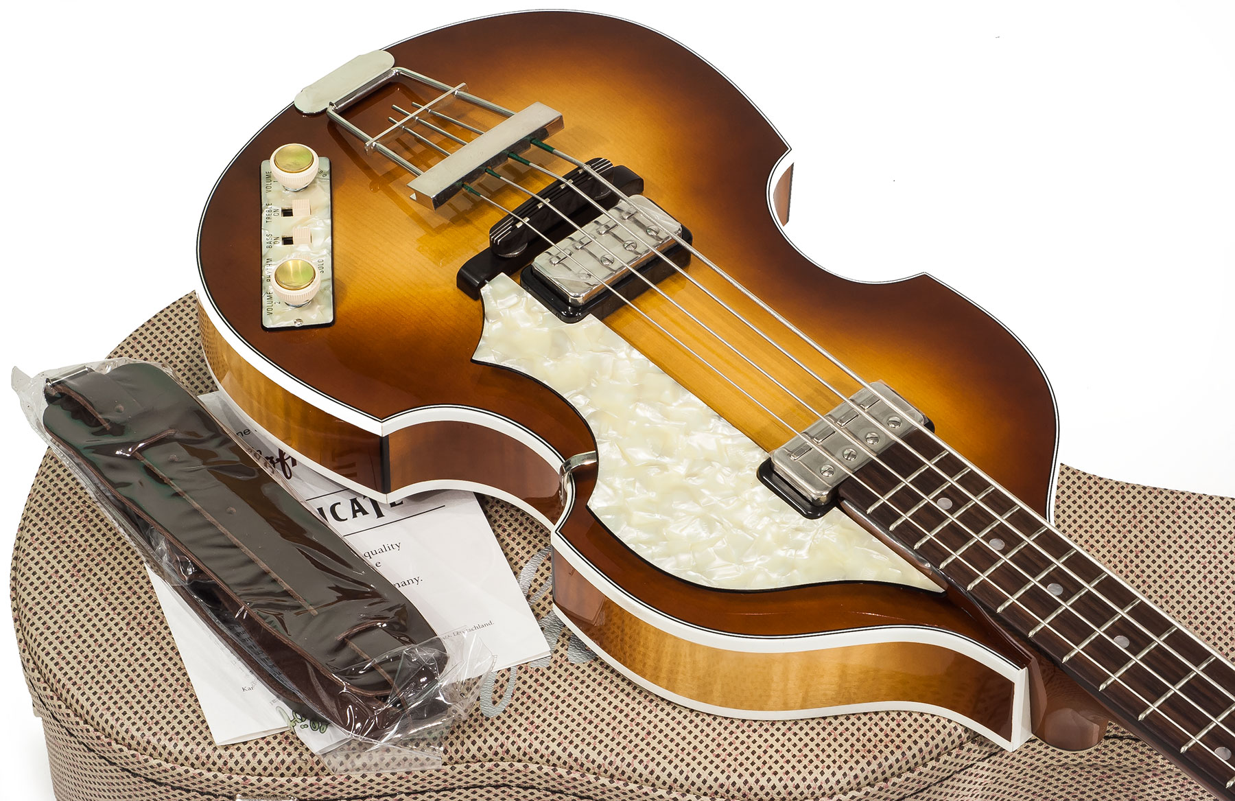 Hofner Violin Bass Mersey H500/1-62-0 - Vintage Sunburst - Hollow body elektrische bas - Variation 1