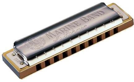Chromatische harmonica Hohner Marine Band 1896-20 en La