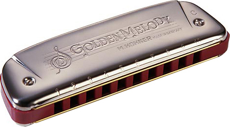 Hohner 542/20 Harmo Golden Melody Arg Db - Chromatische harmonica - Main picture