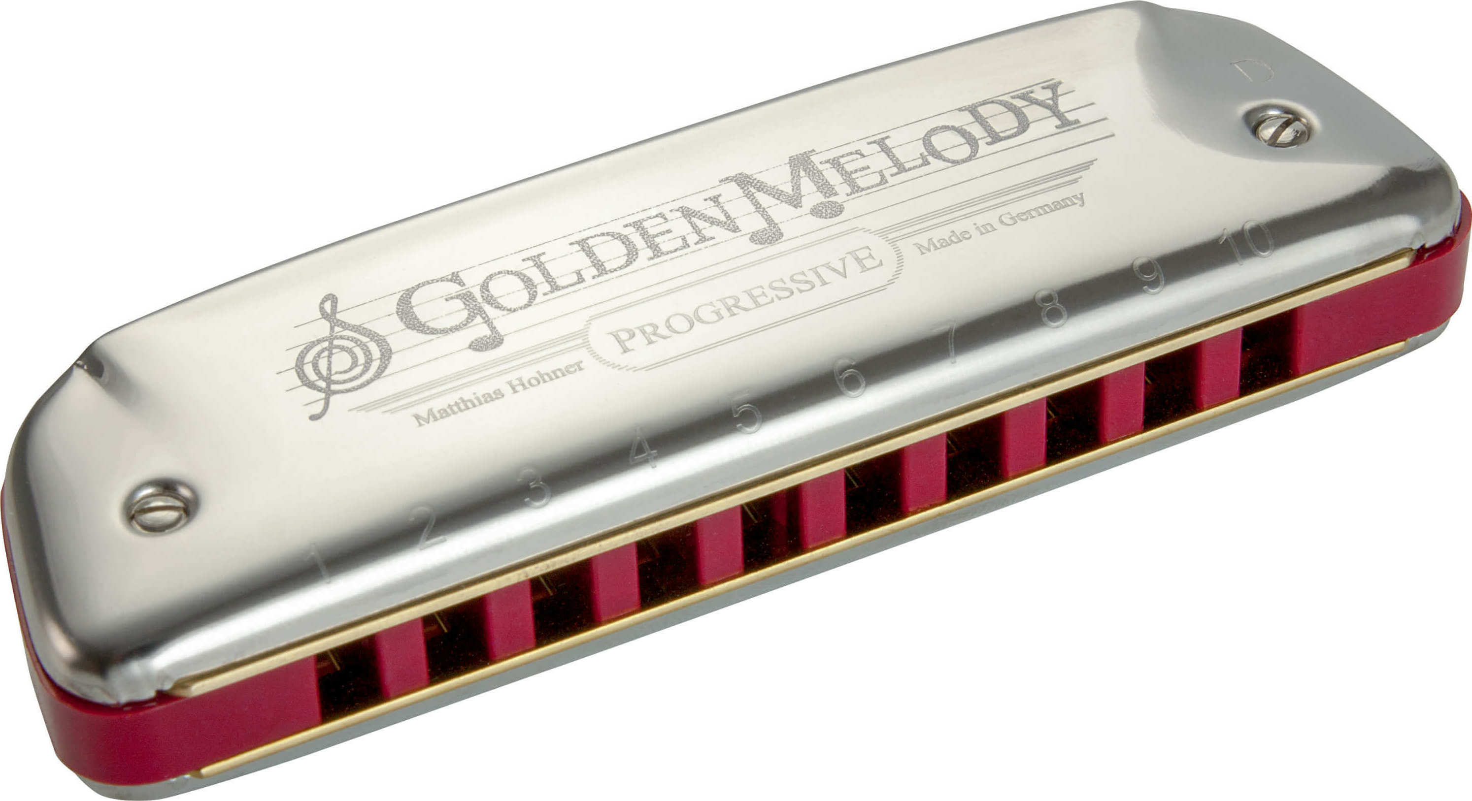 Hohner 542/20 Harmo Golden Melody Arg E - Chromatische harmonica - Main picture