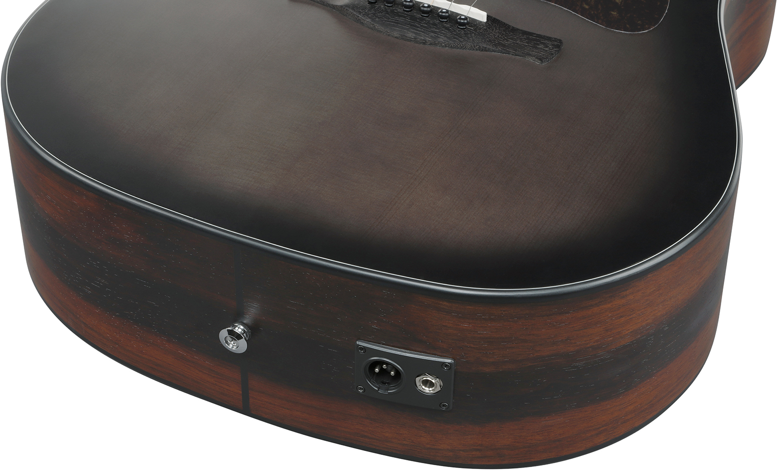 Ibanez Aad70ce Tbn Advanced Dreadnought Cw Epicea Ebene Pur - Transparent Charcoal Burst - Folk gitaar - Variation 4