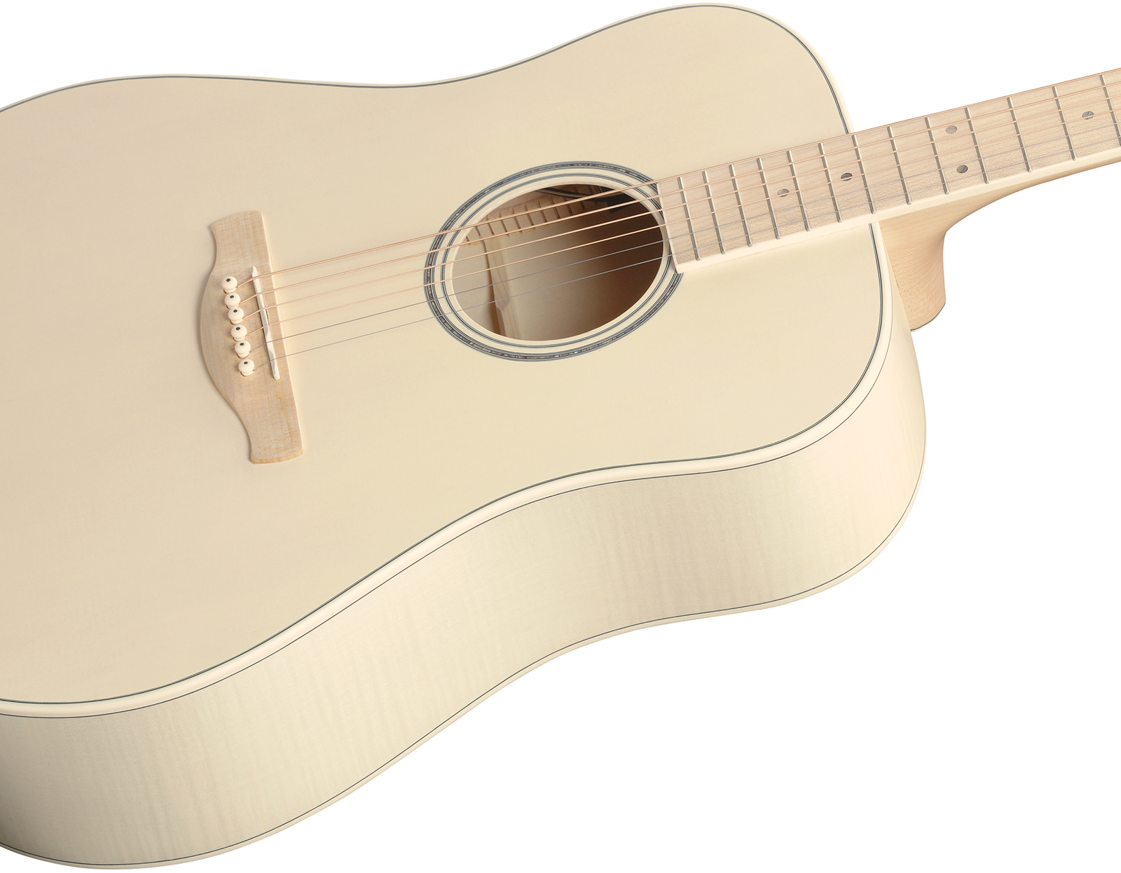 Ibanez Aad77m1e Oaw Advanced Dreadnought Cw Epicea Erable Mn - Open Pore Antique White - Folk gitaar - Variation 3