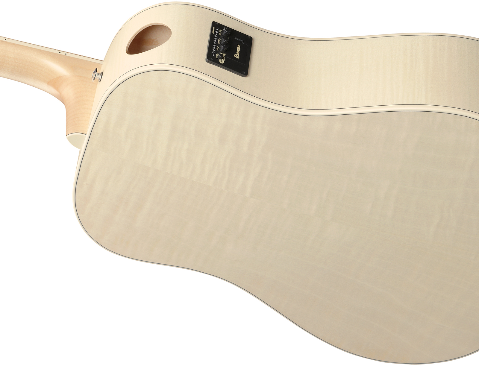 Ibanez Aad77m1e Oaw Advanced Dreadnought Cw Epicea Erable Mn - Open Pore Antique White - Folk gitaar - Variation 5