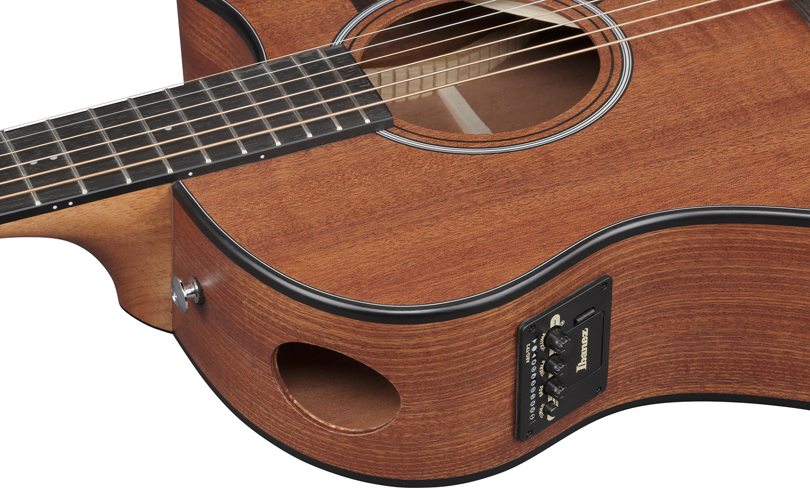 Ibanez Aam54ce Opn Auditorium Cw Tout Sapele Pur - Open Pore Natural - Folk gitaar - Variation 4