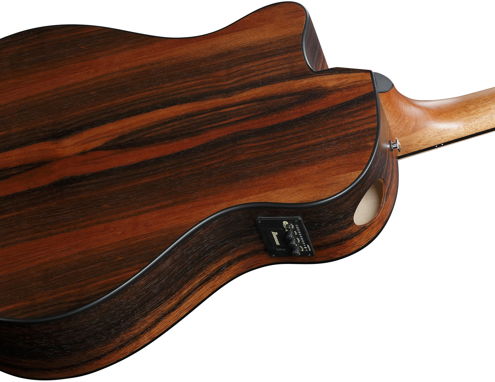 Ibanez Aam70ce Tbn Advanced Auditorium Cw Epicea Ebene Pur - Transparent Charcoal Burst - Folk gitaar - Variation 6