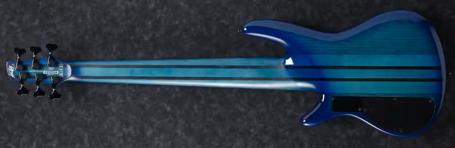 Ibanez Adam Nitti Anb306 Signature 6c Active Bartolini Pur - Transparent Blue - Solid body elektrische bas - Variation 1