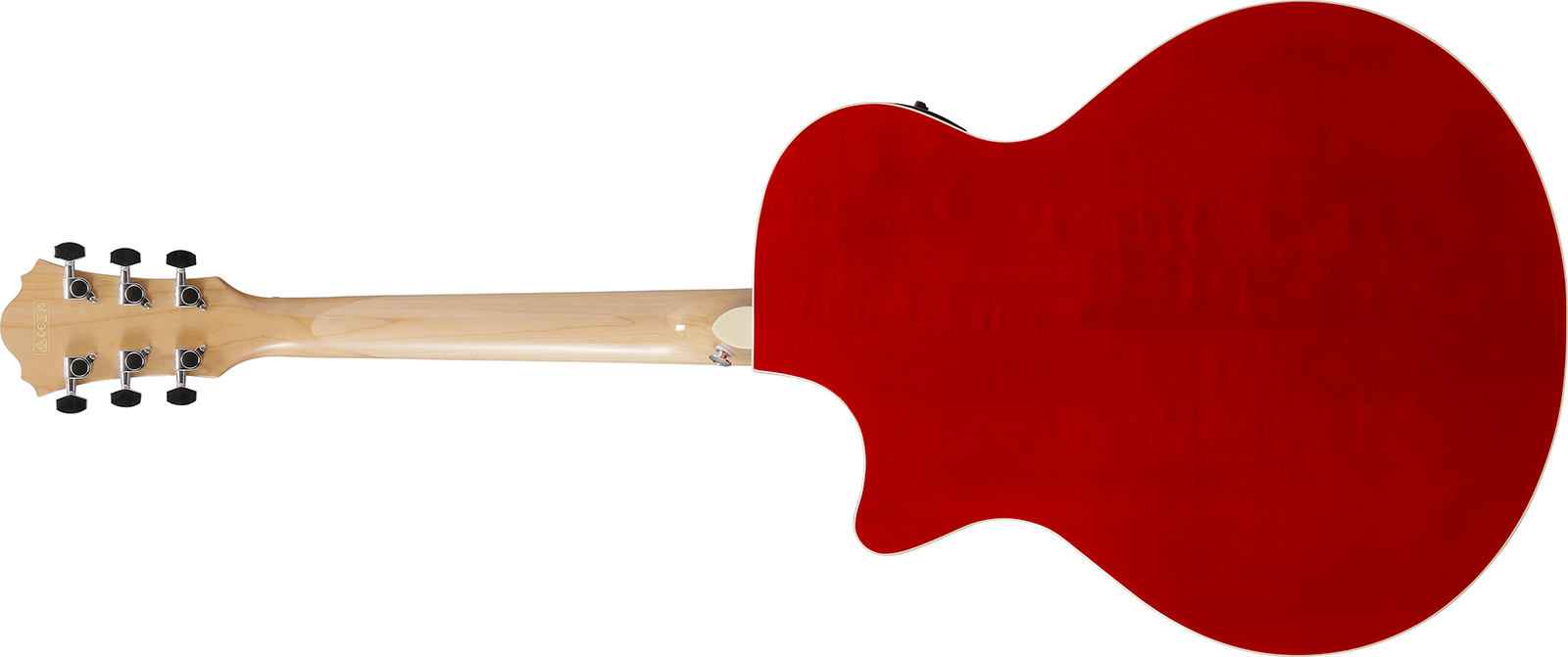 Ibanez Ae170 Ntr Concert Thinline Cw Epicea Erable Ova - Natural Top, Transparent Red Back - Folk gitaar - Variation 1