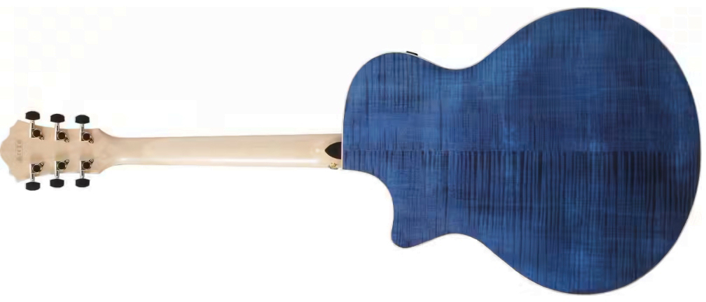 Ibanez Ae390 Nta Concert Thinline Cw Epicea Erable Rw - Natural Top / Aqua Blue Back - Folk gitaar - Variation 1