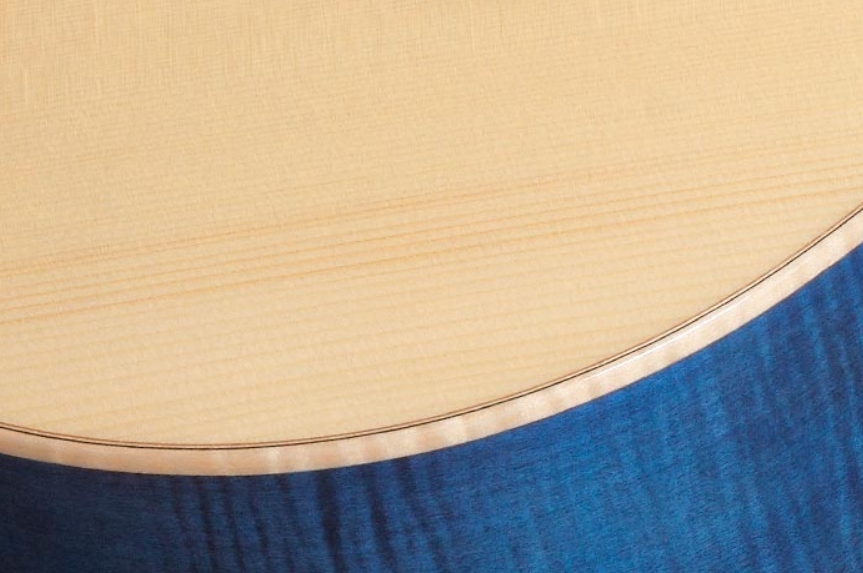 Ibanez Ae390 Nta Concert Thinline Cw Epicea Erable Rw - Natural Top / Aqua Blue Back - Folk gitaar - Variation 3