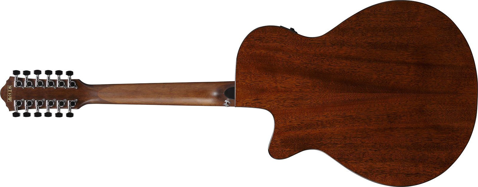 Ibanez Aeg5012 Bkh Concert 12c Epicea Okoume Lau - Black - Folk gitaar - Variation 1