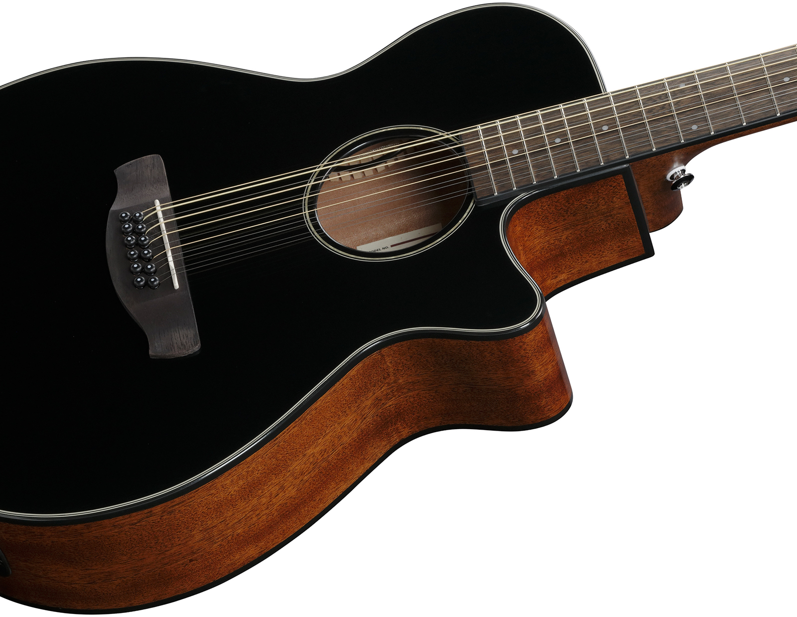 Ibanez Aeg5012 Bkh Concert 12c Epicea Okoume Lau - Black - Folk gitaar - Variation 3