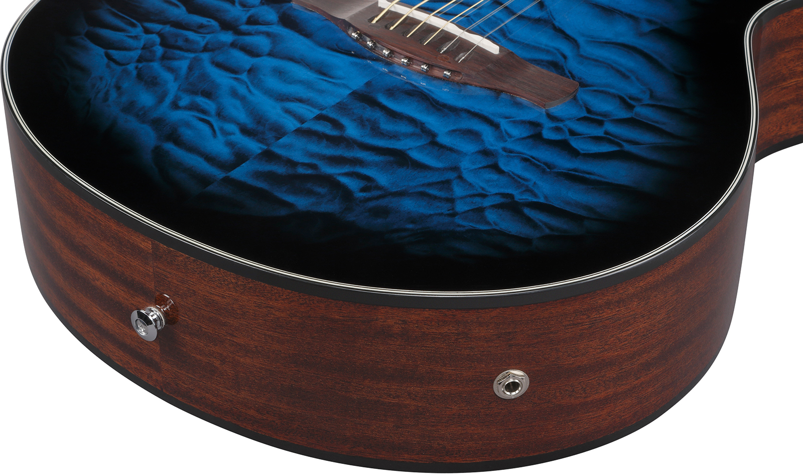 Ibanez Aewc16qa Tlh Grand Concert Cw Tilleul Sapele Rw - Transparent Blue Sunburst - Folk gitaar - Variation 3