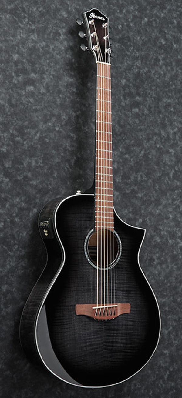 Ibanez Aewc400 Tks Grand Concert Cw Tout Erable Lau - Trans Black Sunburst - Elektro-akoestische gitaar - Variation 1