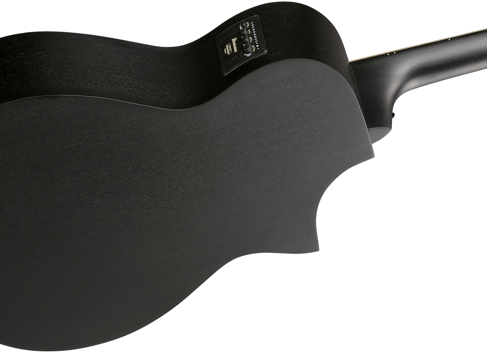 Ibanez Aewc621l Bot Grand Concert Cw Gaucher Tilleul Sapele Eb - Black Out - Folk gitaar - Variation 2