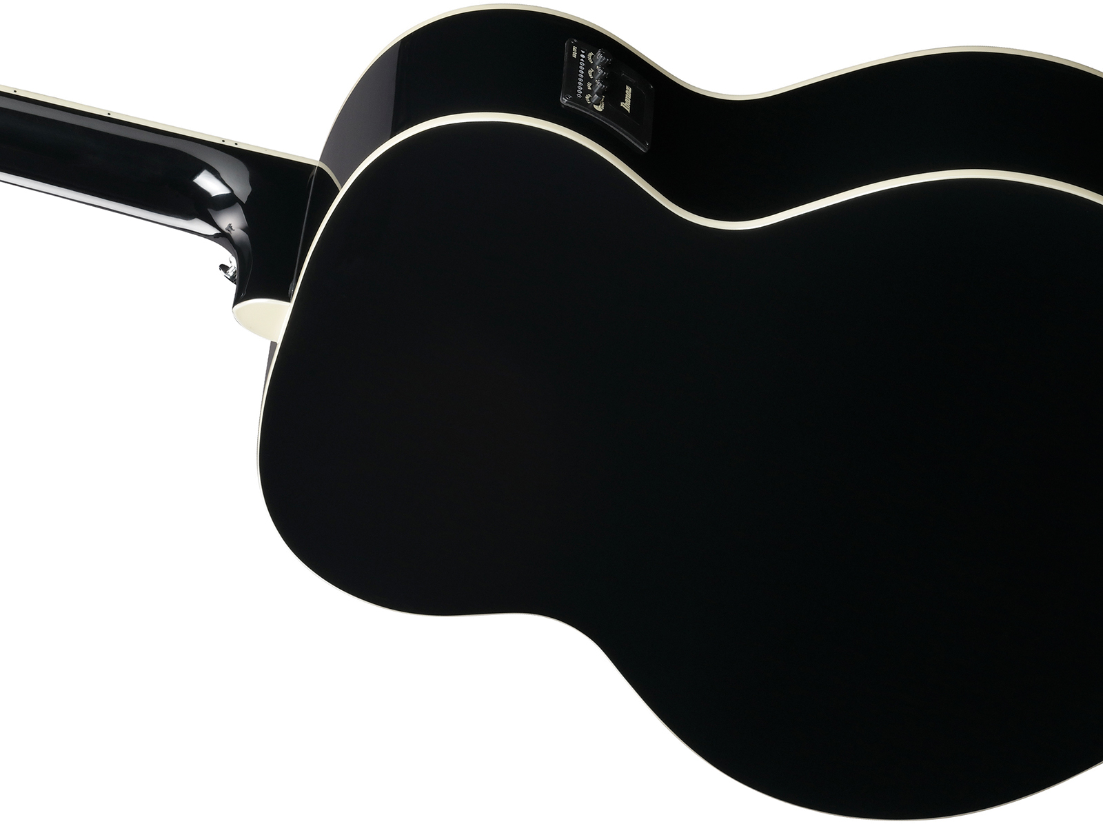 Ibanez Aj7012m1e Bk Jumbo 12c Epicea Okoume Lau - Black - Folk gitaar - Variation 5