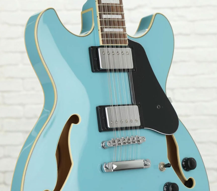 Ibanez As7312 Mtb Artcore 12-cordes Hh Ht Lau - Mint Blue - Semi hollow elektriche gitaar - Variation 1