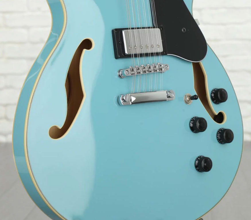 Ibanez As7312 Mtb Artcore 12-cordes Hh Ht Lau - Mint Blue - Semi hollow elektriche gitaar - Variation 2