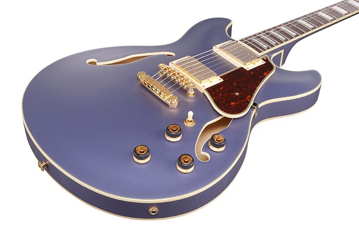 Ibanez As73g Mpf Artcore 2h Ht Rw - Metallic Purple Flat - Semi hollow elektriche gitaar - Variation 2