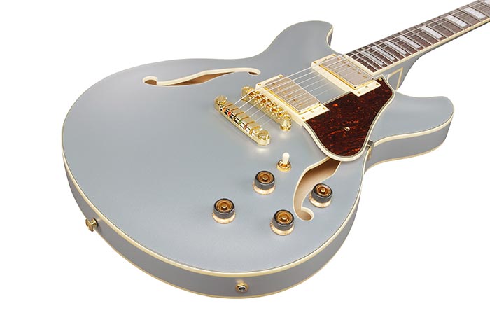 Ibanez As73g Msf Artcore 2h Ht Rw - Moonstone Silver Flat - Semi hollow elektriche gitaar - Variation 2