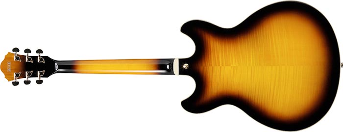 Ibanez As93fm Ays Artcore Expressionist Hh Ht Eb - Antique Yellow Sunburst - Semi hollow elektriche gitaar - Variation 1