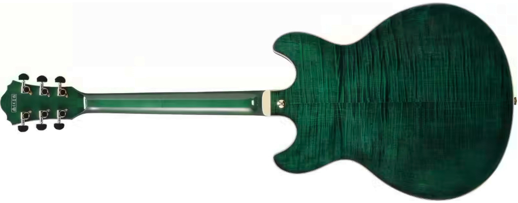 Ibanez As93fm Tmg Artcore Expressionist 2h Ht Eb - Transparent Moss Green - Semi hollow elektriche gitaar - Variation 1