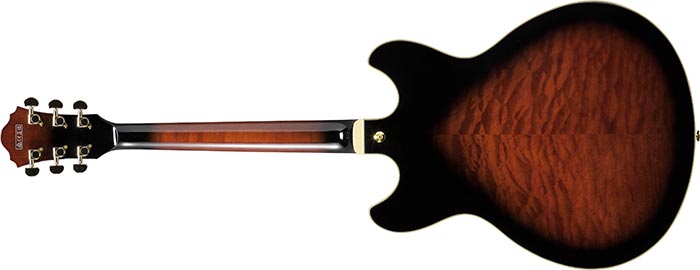 Ibanez As93qmsp Dbs Artcore Expressionist 2h Ht Eb - Dark Brown Sunburst - Semi hollow elektriche gitaar - Variation 1